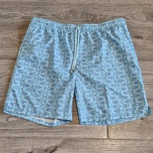 Peter Millar Seaside Swim Trunks - Swordfish Pattern - Size XL 7.5 Inseam - Exce